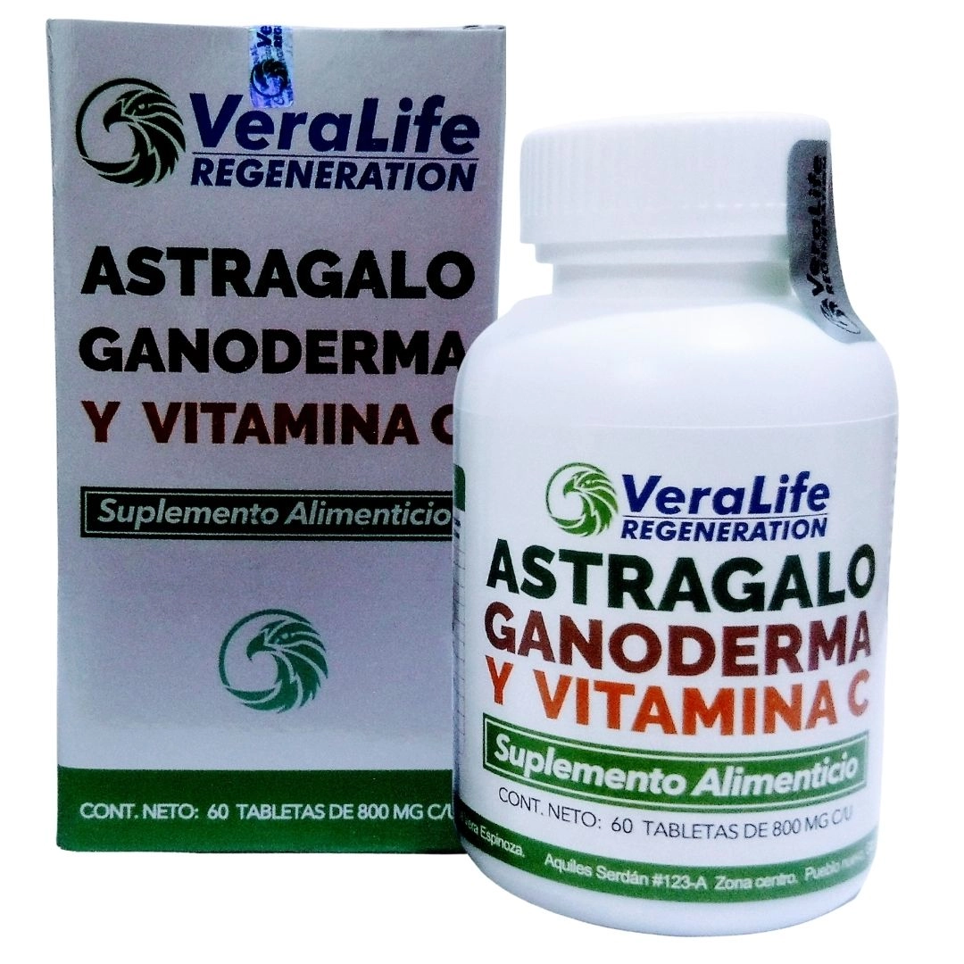 Astragalo con ganoderma y Vitamina C 60 Tabletas, Foto 1 Nutriseller