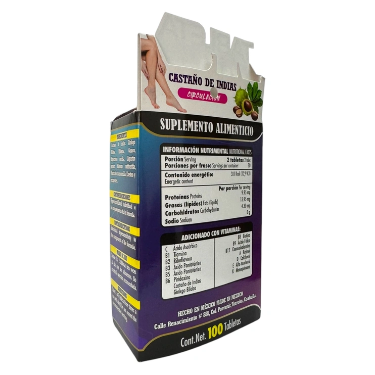 Castaño de Indias 100 tabletas TNL-004, Foto 4 Nutriseller