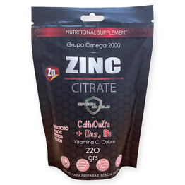 Citrato zinc sabor frutos rojos 220g, Foto 1 Nutriseller