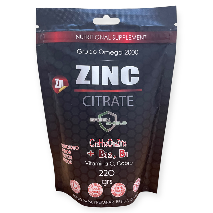 Citrato zinc sabor frutos rojos 220g, Foto 1 Nutriseller