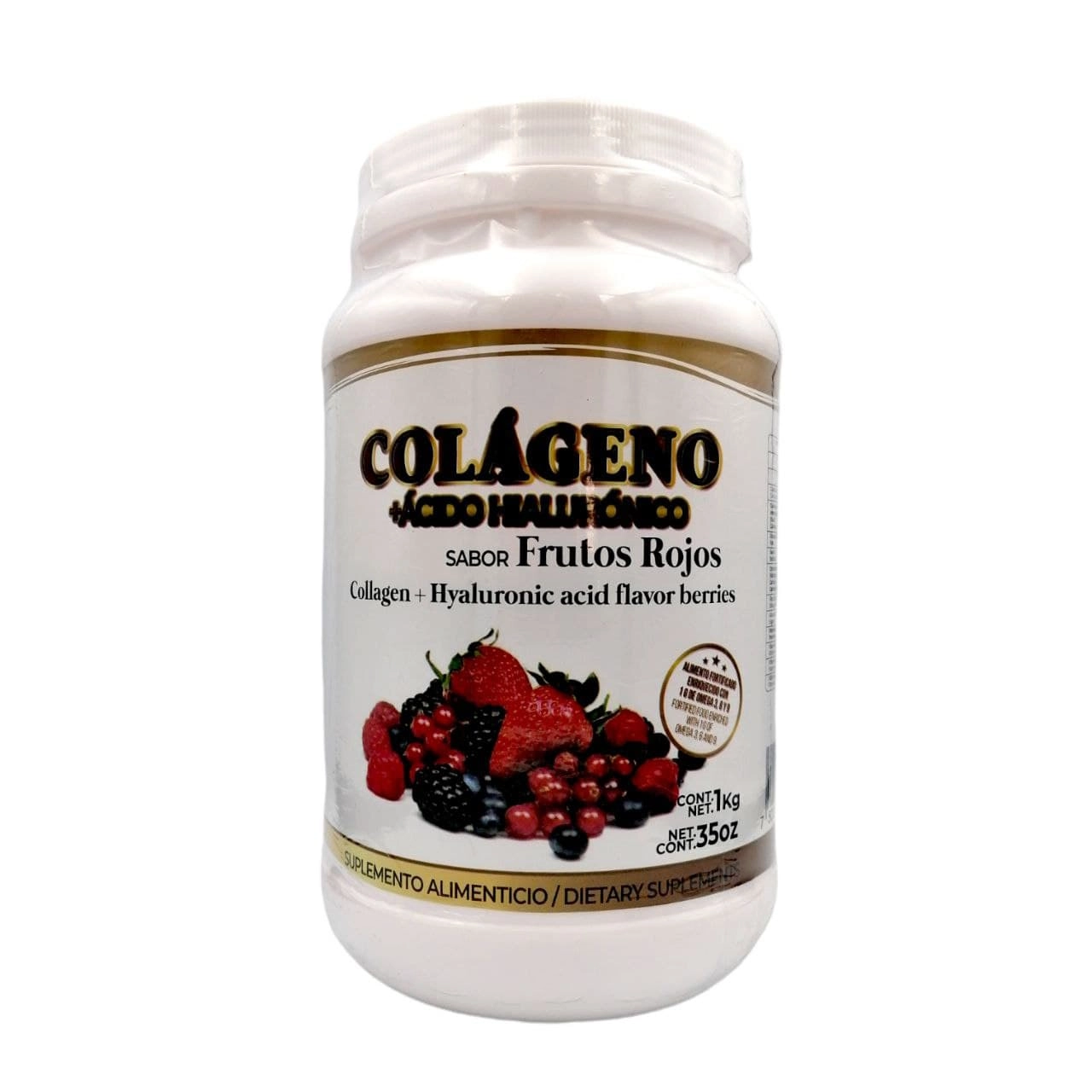 Colágeno con ácido hialurónico frutos rojos 1kg Colágeno con ácido hialurónico frutos rojos 1kg, Foto 1 Nutriseller
