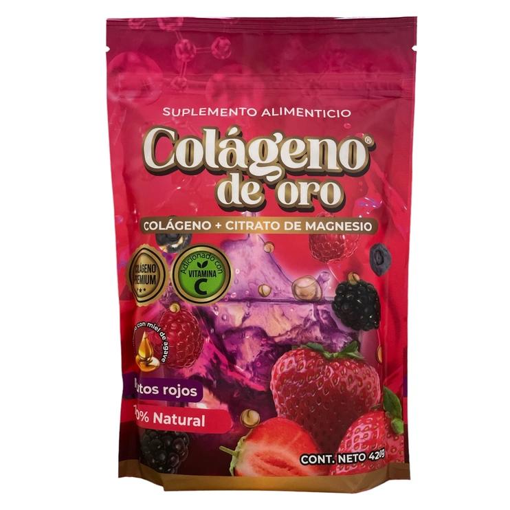 Colágeno de oro con citrato de magensio sabor frutos rojo 420g, Foto 1 Nutriseller