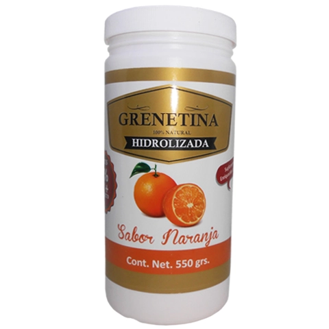 Grenetina hidrolizada sabor naranja 550g, Foto 1 Nutriseller