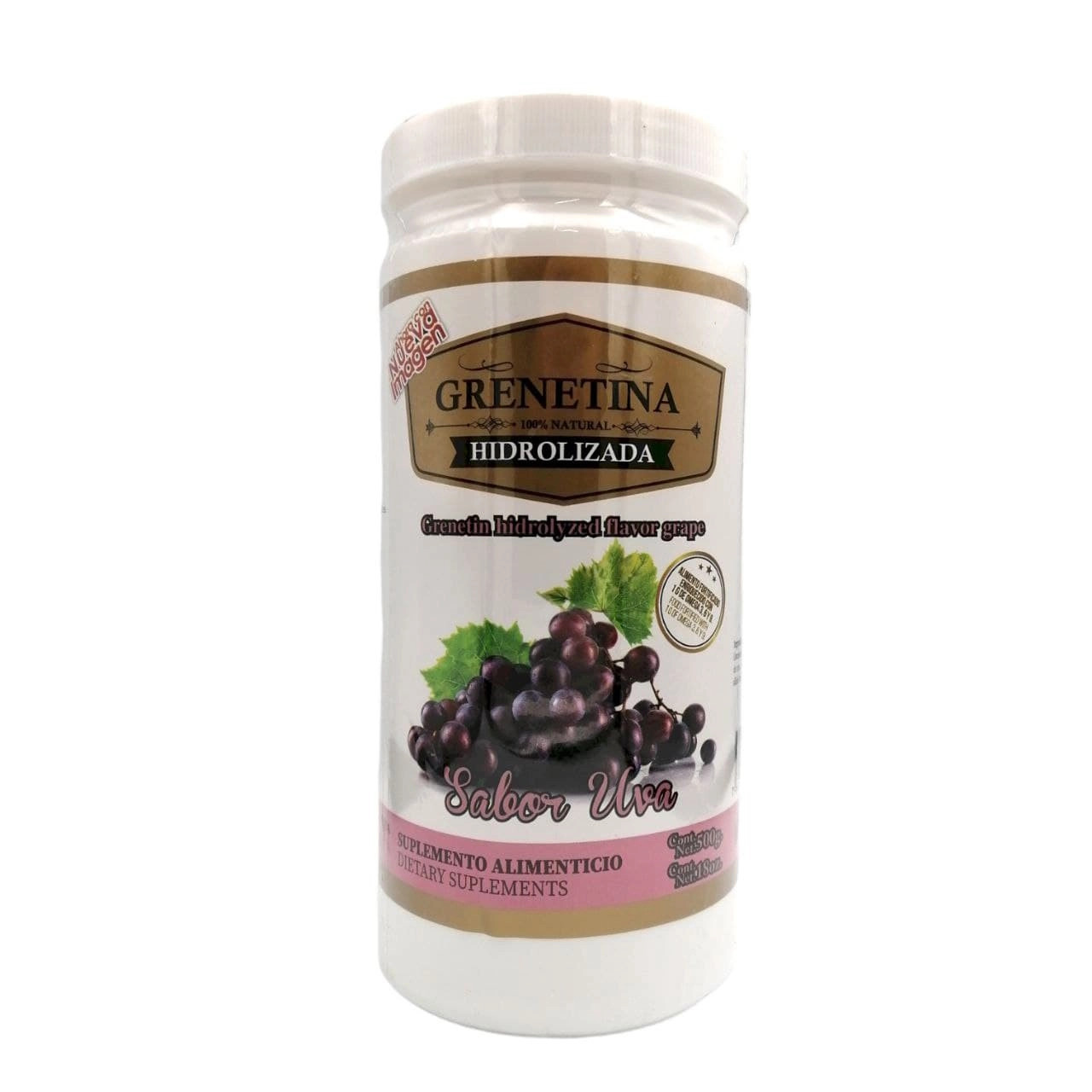 Grenetina hidrolizada sabor uva 550g, Foto 1 Nutriseller