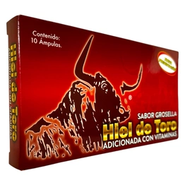 Hiel de toro ámpulas sabor grosella caja c/10, Foto 1 Nutriseller