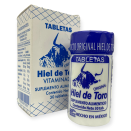 Hiel de toro vitaminada B12 tabletas 30 tabletas, Foto 1 Nutriseller