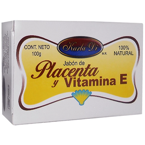 Jabón de Placenta y Vitamina E 100g, Foto 1 Nutriseller