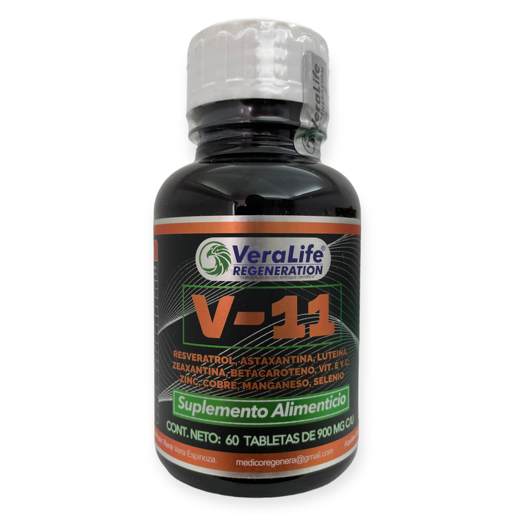 V-11 Resveratrol, astaxantina, luteína, zeaxantina 60 tabletas, Foto 1 Nutriseller