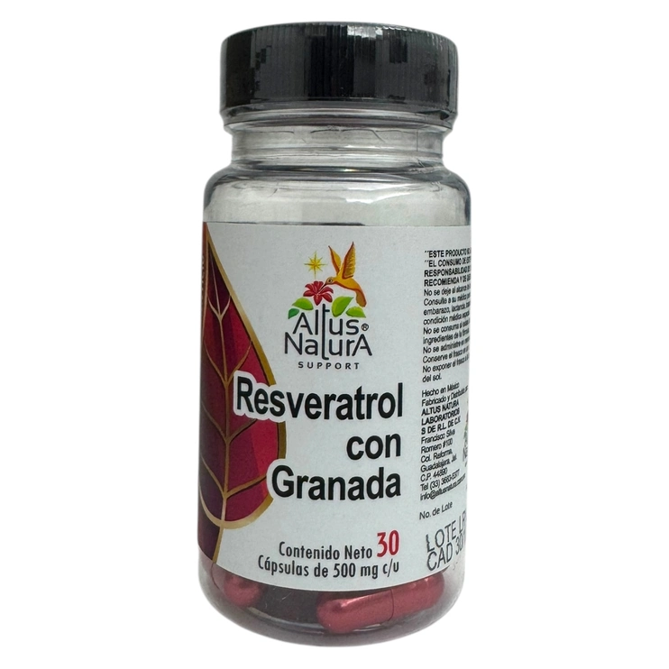 Resveratrol con granada 30 capsulas, Foto 1 Nutriseller
