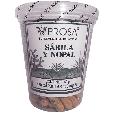 Sábila y nopal 150 cápsulas, Foto 1 Nutriseller