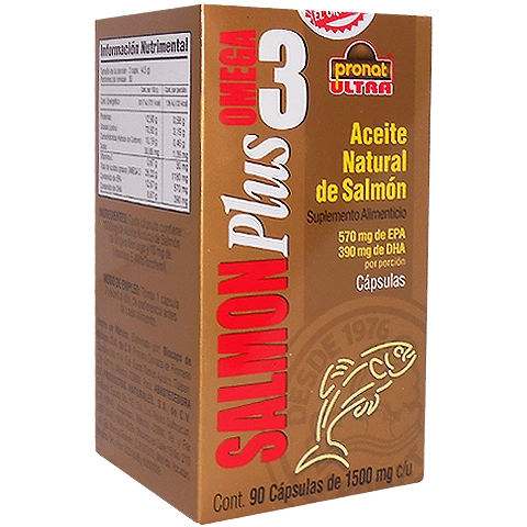 Salmón plus omega 3 con 90 cápsulas, Foto 1 Nutriseller